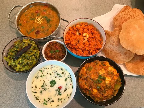 Veg Lunch menu recipes | Indian veg lunch menu ideas | Special veg thali | Indian special veg thali Video