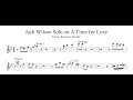 Jack Wilson Solo on A Time for Love (Sheet Music in Description)