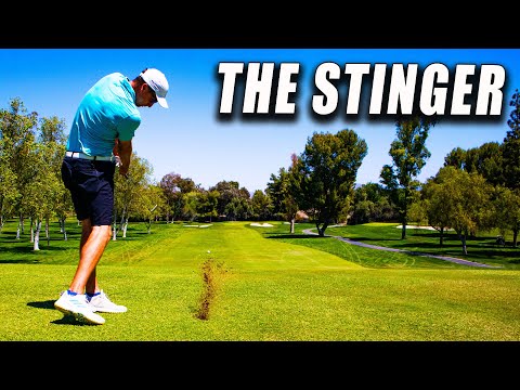 Part of a video titled HOW TO HIT THE LOW STINGER GOLF SHOT - 5 Simple Keys
