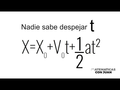 DESPEJE INFERNAL. Despejar t en la ecuación de posición de un MRUA