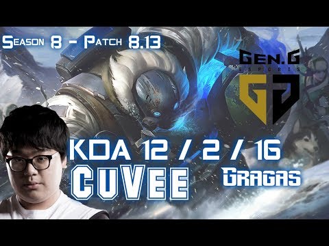 GEN CuVee GRAGAS vs FIORA Top - Patch 8.13 KR Ranked