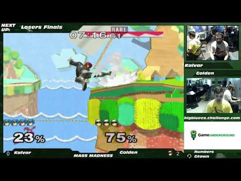 Mass Madness 18 SSBM - Kalvar (Marth, Falco) vs. Golden (C. Falcon) - Melee LF