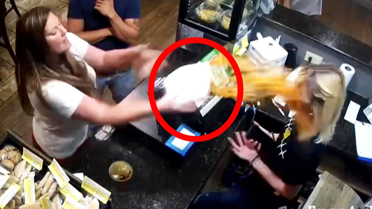 Watch video Angry Customer Throws Soup in Restaurant Manager’s Face Now Angry Customer Throws Soup in Restaurant Manager’s Face