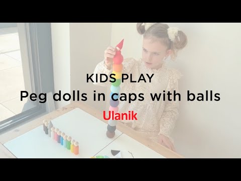 Kids Play | Ulanik Peg Dolls in Caps with Balls