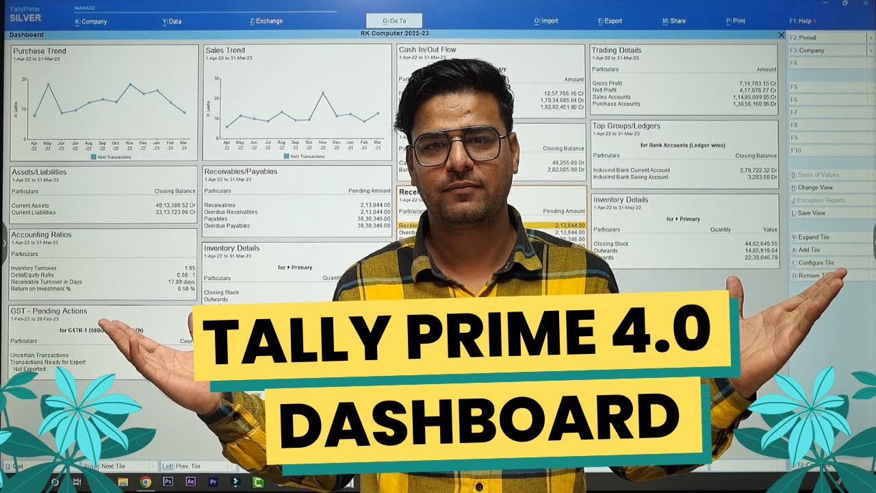 Tally Prime 4.0 Dashboard Features | Tally Dashboard | Tally New Updates