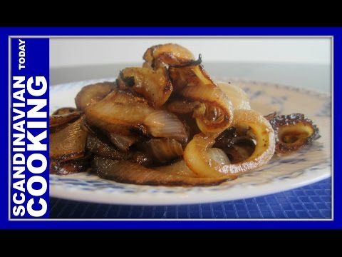 How to Make Danish Fried Onions ! Amazing for hamburgers & Smørrebrød - Bløde Stegte Løg