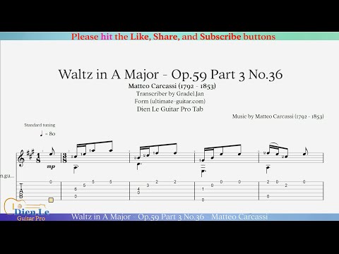 Opus 59 Part 3 No 36 - Waltz In A Major - Matteo Carcassi