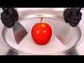 Satisfying Red Apple Ice Cream Rolls Creation You Need To See ASMR