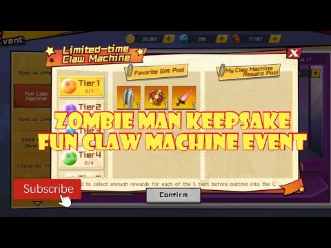ZOMBIE MAN KEEPSAKE FUN CLAW MACHINE EVENT "ONE PUNCH MAN: The Strongest"
