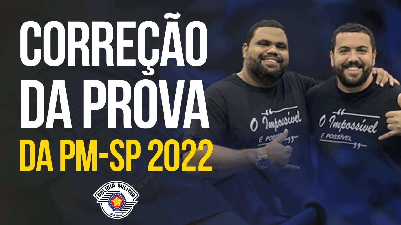 Prova PM-SP 2022 - Correção I Matemática. Banca FGV.