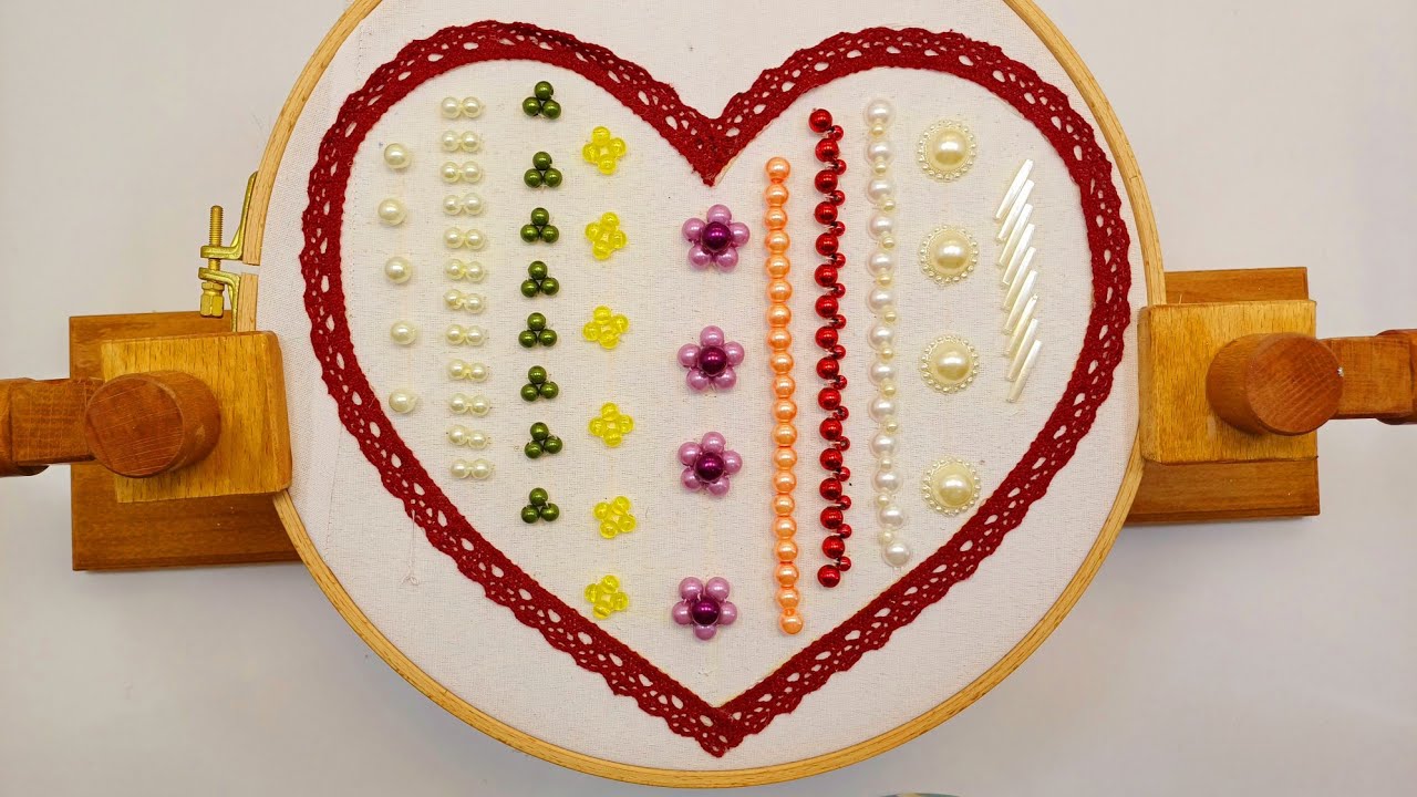 Learning how to sew all kinds of pearls and beads in the fine art of jewelry embroidery#diy