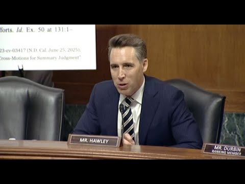 Hawley Exposes Big Tech For Pirating Data To Train AI