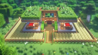 Minecraft : How to Build a Large Wooden Surival House (tutorial) [마인크래프트 건축 대형 야생 집 인테리어]