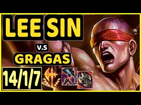 LEE SIN vs GRAGAS - 14/1/7 KDA JUNGLE CHALLENGER GAMEPLAY - BR