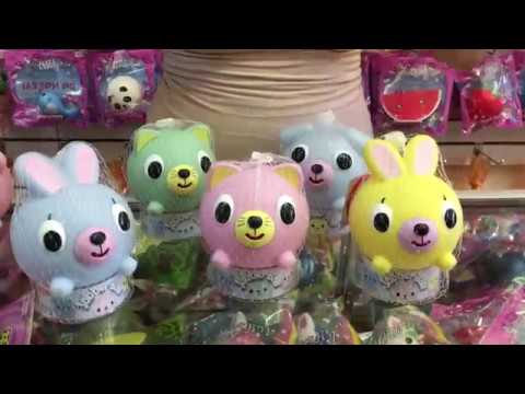 Natty K having fun with the Annoying Jabber Balls at Funky Toys!