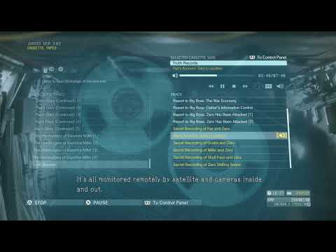 Metal Gear Solid V Tapes: Secret Recording Paz & Zero, Ocelot and Zero, and Zero's Location