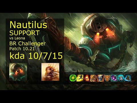 Nautilus Support & Jhin vs Leona & Miss Fortune - BR Challenger 10/7/15 Patch 10.21 Gameplay