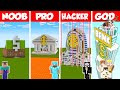 Minecraft SECURE BANK HOUSE BUILD CHALLENGE - NOOB vs PRO vs HACKER vs GOD / Animation