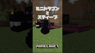 【Minecraft】ミニドラゴンとスティーブ（2+ Build Hacks）#shorts #minecraft #minecraftshorts #マインクラフト #マイクラ