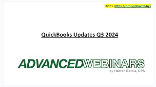 QuickBooks 2024 Q3 Updates Webinar