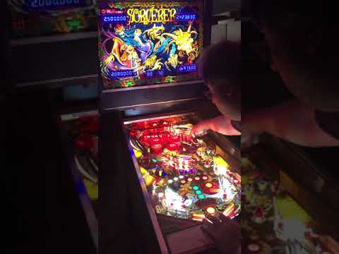 1985 Williams Sorcerer Pinball Gamplay intro into the Playfield Swap Details#Markswilliamssorcerer