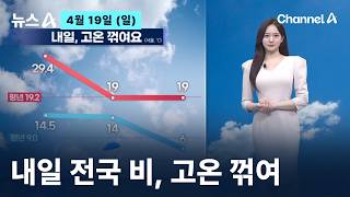 [날씨]내일 전국 비, 고온 꺾여…돌풍·벼락 동반