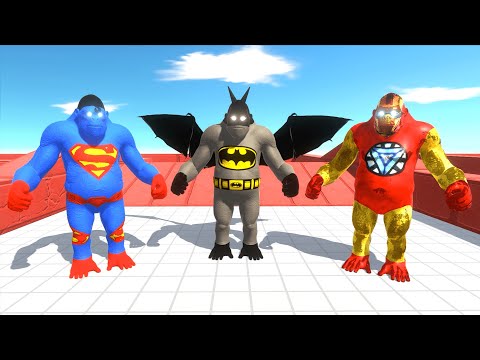 DEATH RUN vs BATMAN GORO TEAM FPS PERSPECRIVE - Animal Revolt Battle Simulator