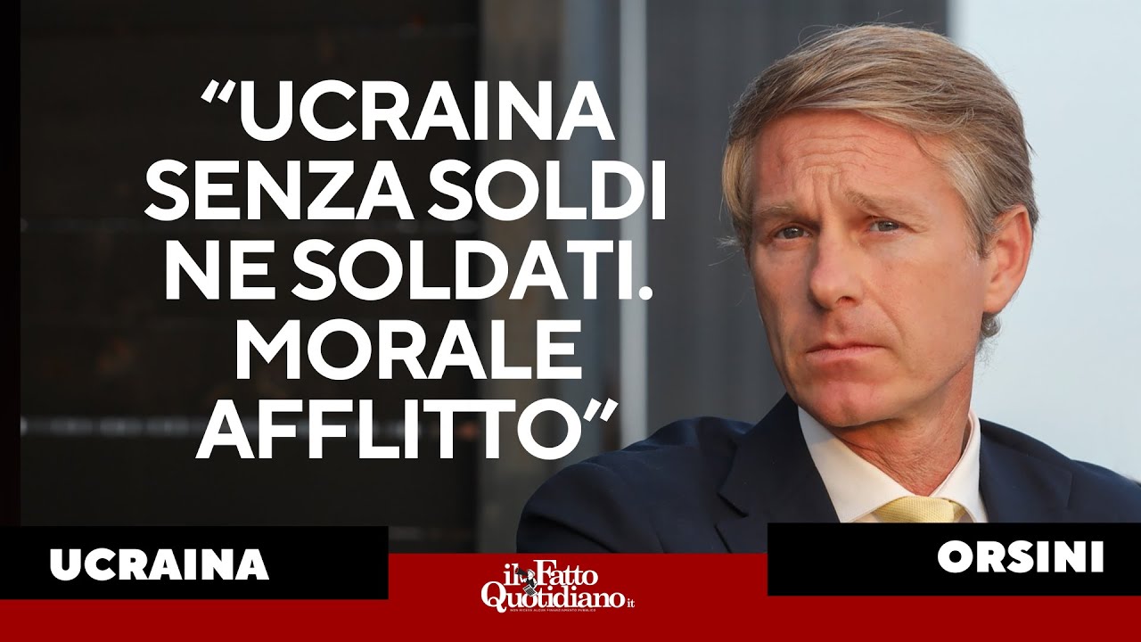 Orsini: "L’Ucraina è senza militari e soldi. Morale afflitto e caduta consensi verso Zelensky".