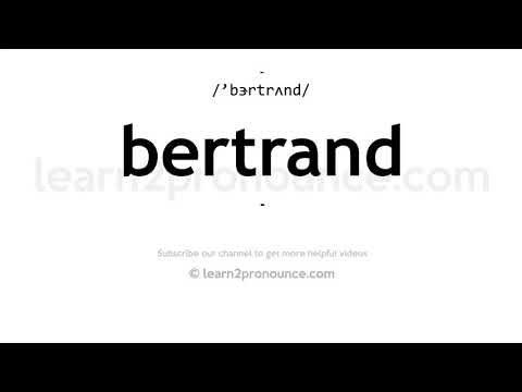 How to pronounce Bertrand | English pronunciation