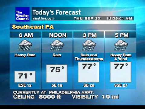 Willow Grove Weatherstar XL - Many advisories for Nicole - 9/30/2010