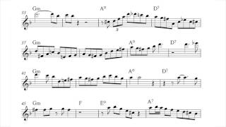 Moanin' - alto saxophone solo transcription