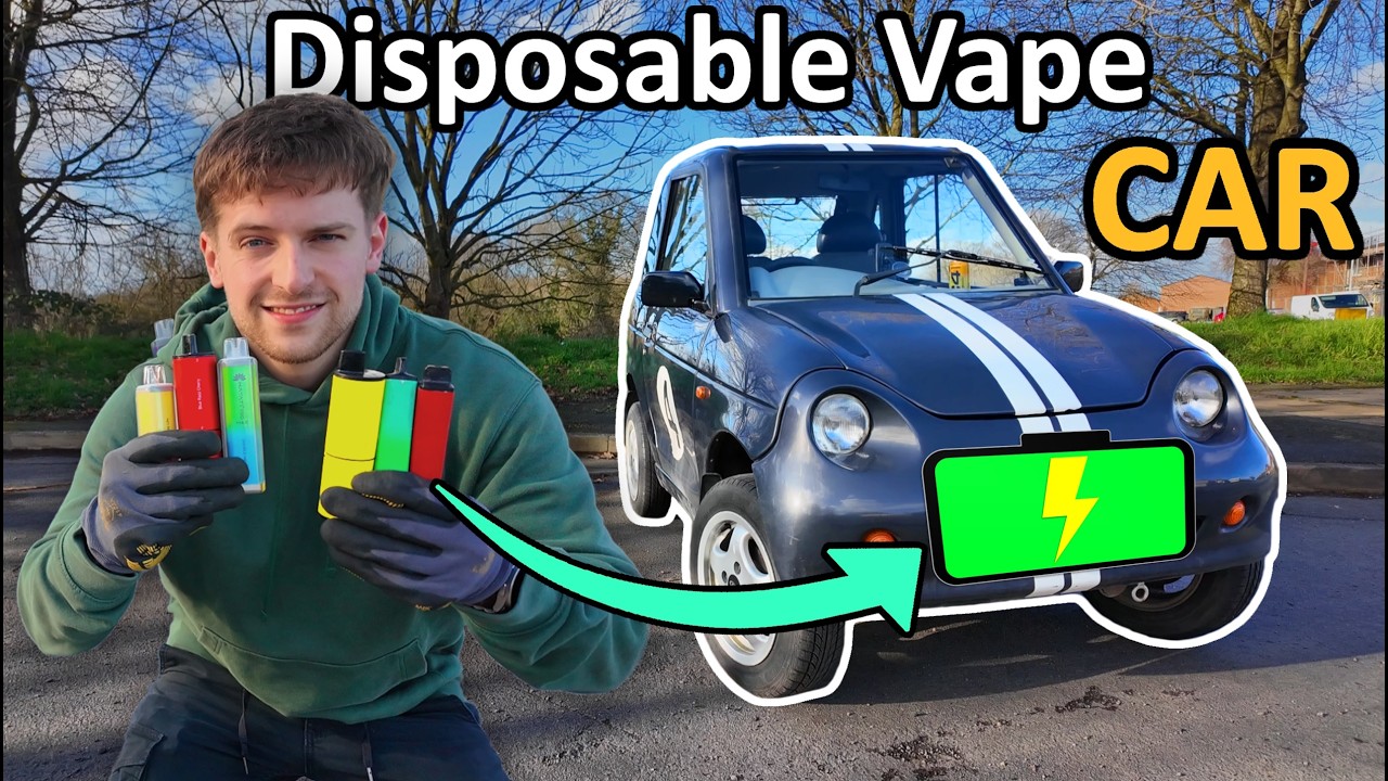 I Powered a Car using 500 Disposable Vape Batteries - YouTube