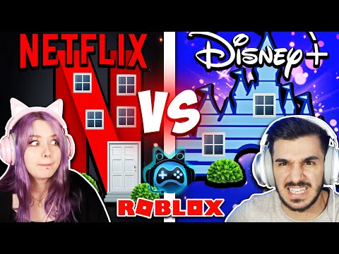 NETFLIX vs DISNEY PLUS HAUS BUILD BATTLE! Claudio vs Katja! Wer gewinnt? [Roblox Speedbuild]