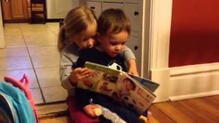 Erin reads to Scotty