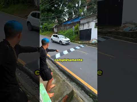 ¡Pintó un Reductor 3D que Engañó a Todos! 😱🚗#viralvideo