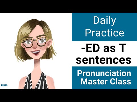 接尾辞-EDのシャドーイングT文 日常アメリカ英語 子音発音マスタークラス (Suffix -ED Shadowing T Sentence Daily American English Consonant Pronunciation Practice Master Class)