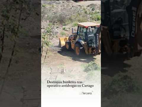 Destruyen búnkeres tras operativo antidrogas en Cartago