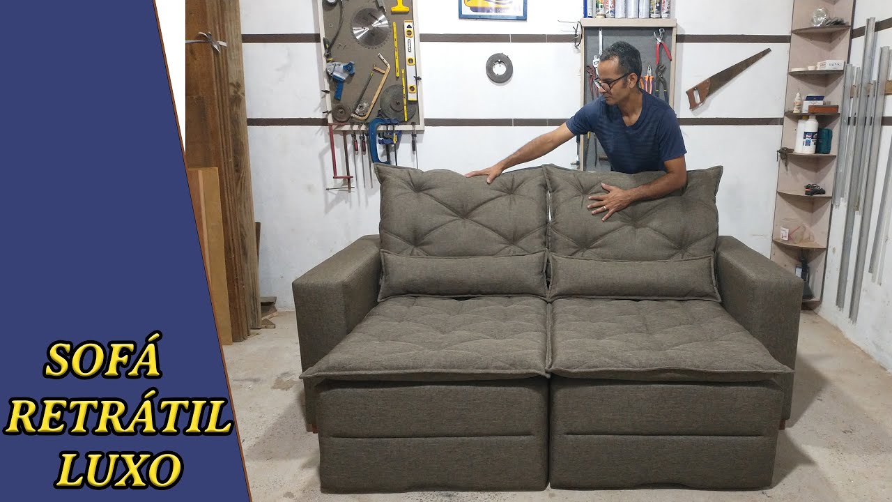Fabricação Sofá Retrátil // Reclinável Luxo - Diy