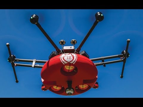 迅速な出動と消火活動が可能な消防ドローン「DRONE FIREFIGHTER」