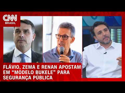 Flávio, Zema e Renan apostam em “modelo Bukele” para Segurança Pública | HORA H