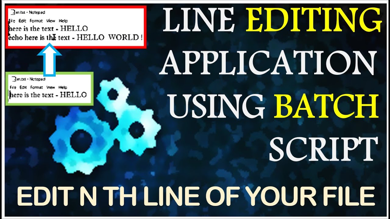 Edit Multiple Line of any File  📝 with Batch Script Application [code is given in the description] !