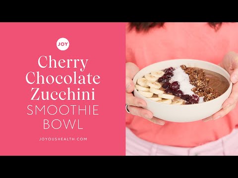 Cherry Chocolate Smoothie Bowl with Zucchini!