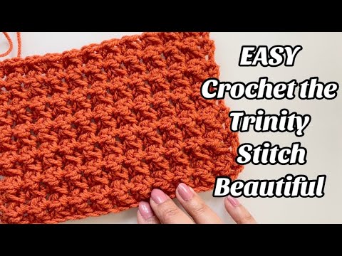 CROCHET PATTERN - THE TRINITY STITCH - Easy Step by step Tutorial for Blankets & More US TERMS