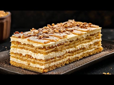 ❗NAPOLEON in 15 minutes! No-bake cake. The laziest quick cake recipe.