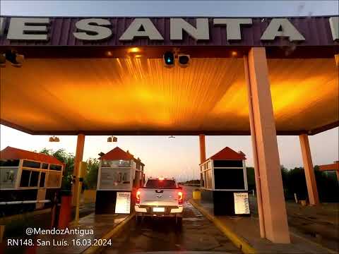 Desde Santa Rosa del Conlara hasta el Peaje Santa Rosa. RN148. San Luis. Argentina