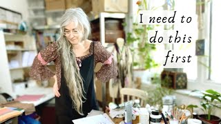 🙈Embarrassed to share this! Also; how to create in a small art studio space, organise art supplies