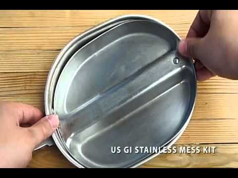 US GI Stainless Mess Kit.mp4