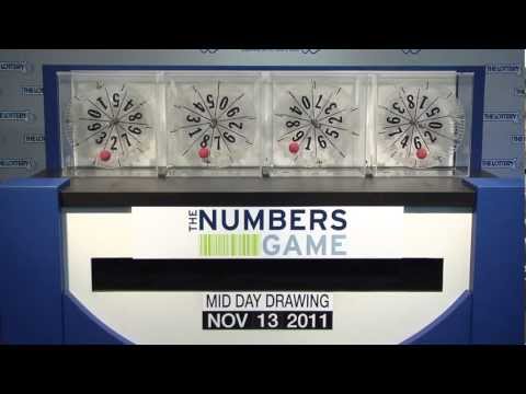 Midday Numbers Game Drawing: Sunday, November 13, 2011