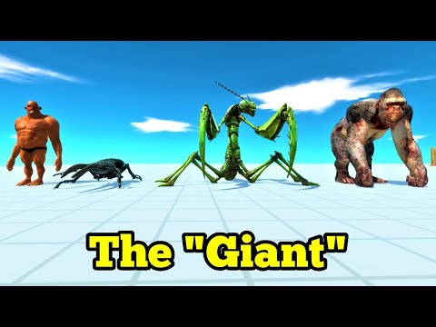 The "GIANT" team vs random units Animal revolt battle simulator