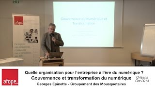 Intervention de Georges Epinette - Groupement des Mousquetaires